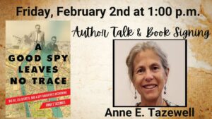 Join us Friday February 2nd at 1:00 for book reading & conversation